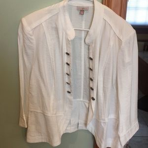 Roz & Ali white dress coat